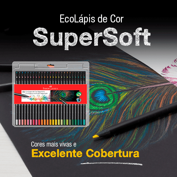 Lápis de Cor SuperSoft 15 Cores Frias Faber-castell - Papelaria Grafitte -  Papelaria Grafitte